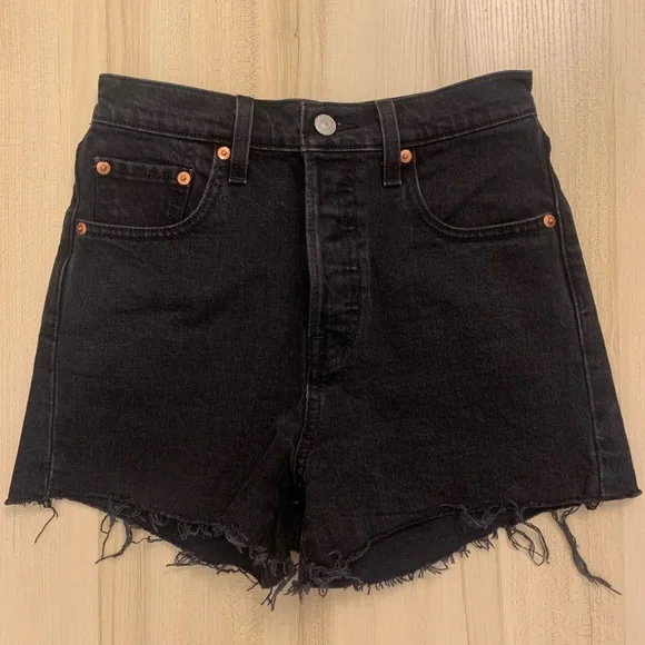 Levi's Shorts Black Levi Ribcage Shorts Size 25 Nwot Poshmark